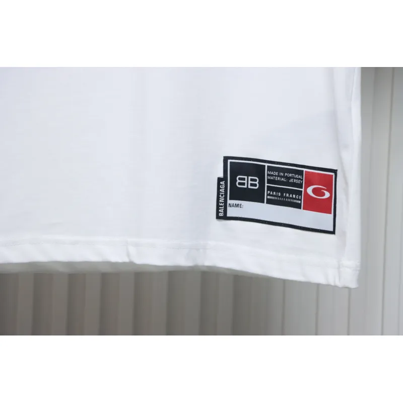 Balenciaga 25ss Basketball Embroidery 01 Print T-shirt White