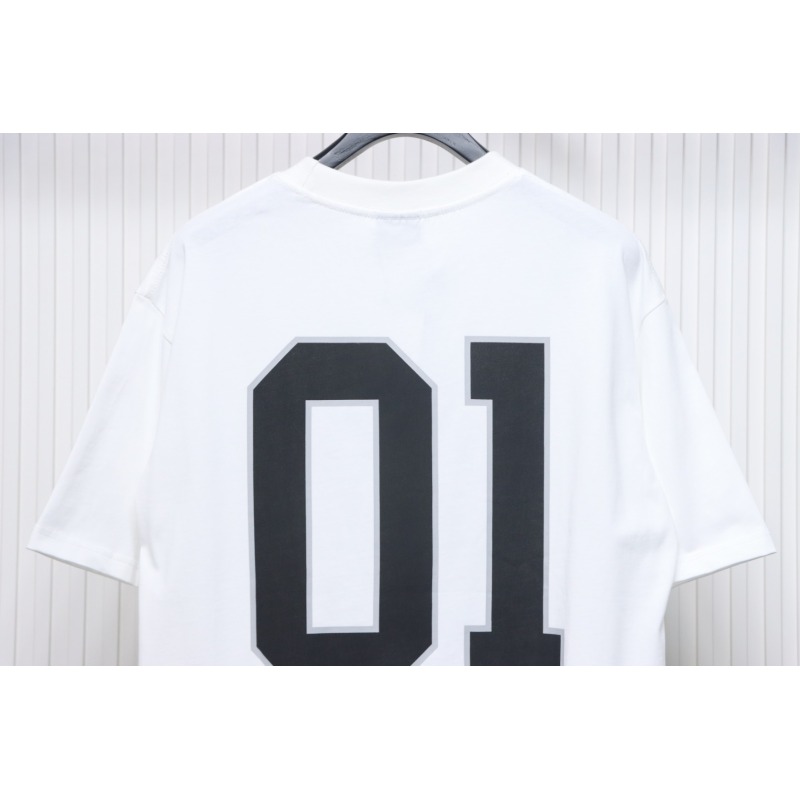 Balenciaga 25ss Basketball Embroidery 01 Print T-shirt White