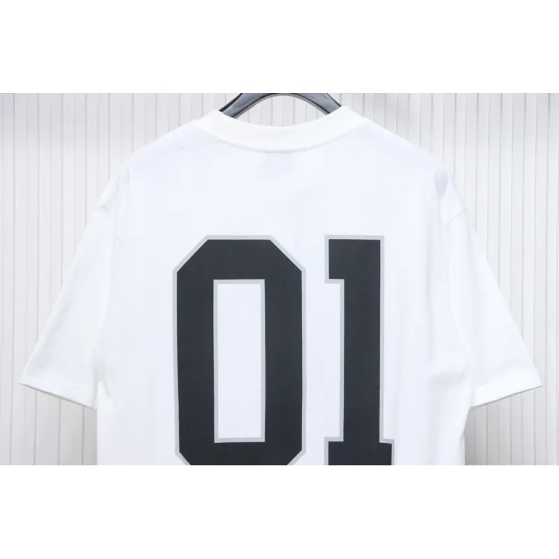 Balenciaga 25ss Basketball Embroidery 01 Print T-shirt White