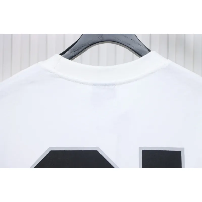 Balenciaga 25ss Basketball Embroidery 01 Print T-shirt White