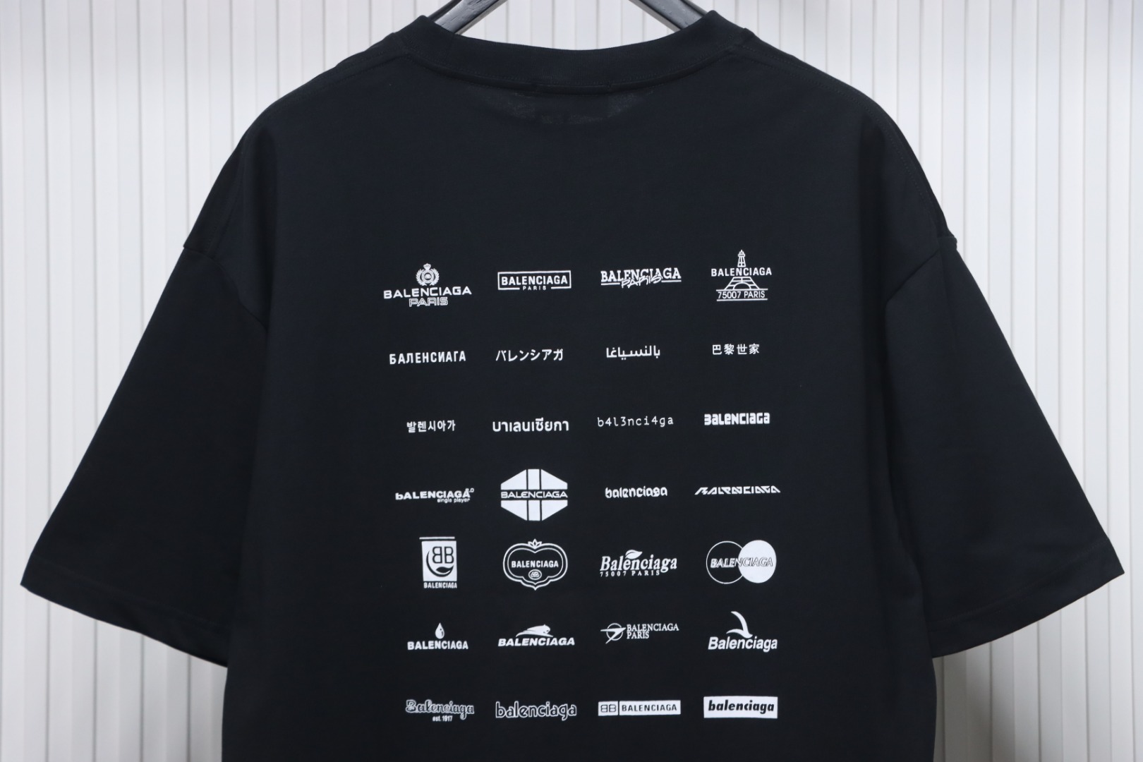 Balenciaga 25ss Multiple LOGO Printed T-shirt Black