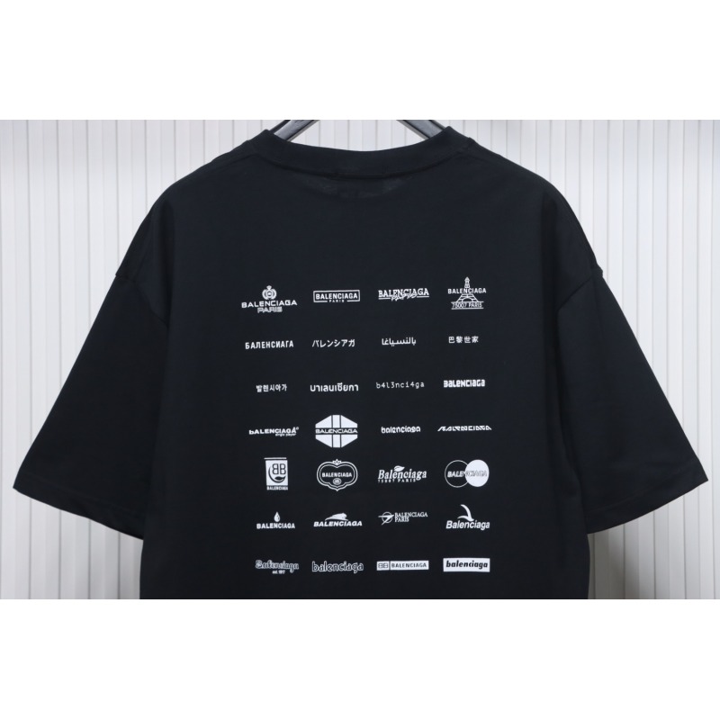 Balenciaga 25ss Multiple LOGO Printed T-shirt Black