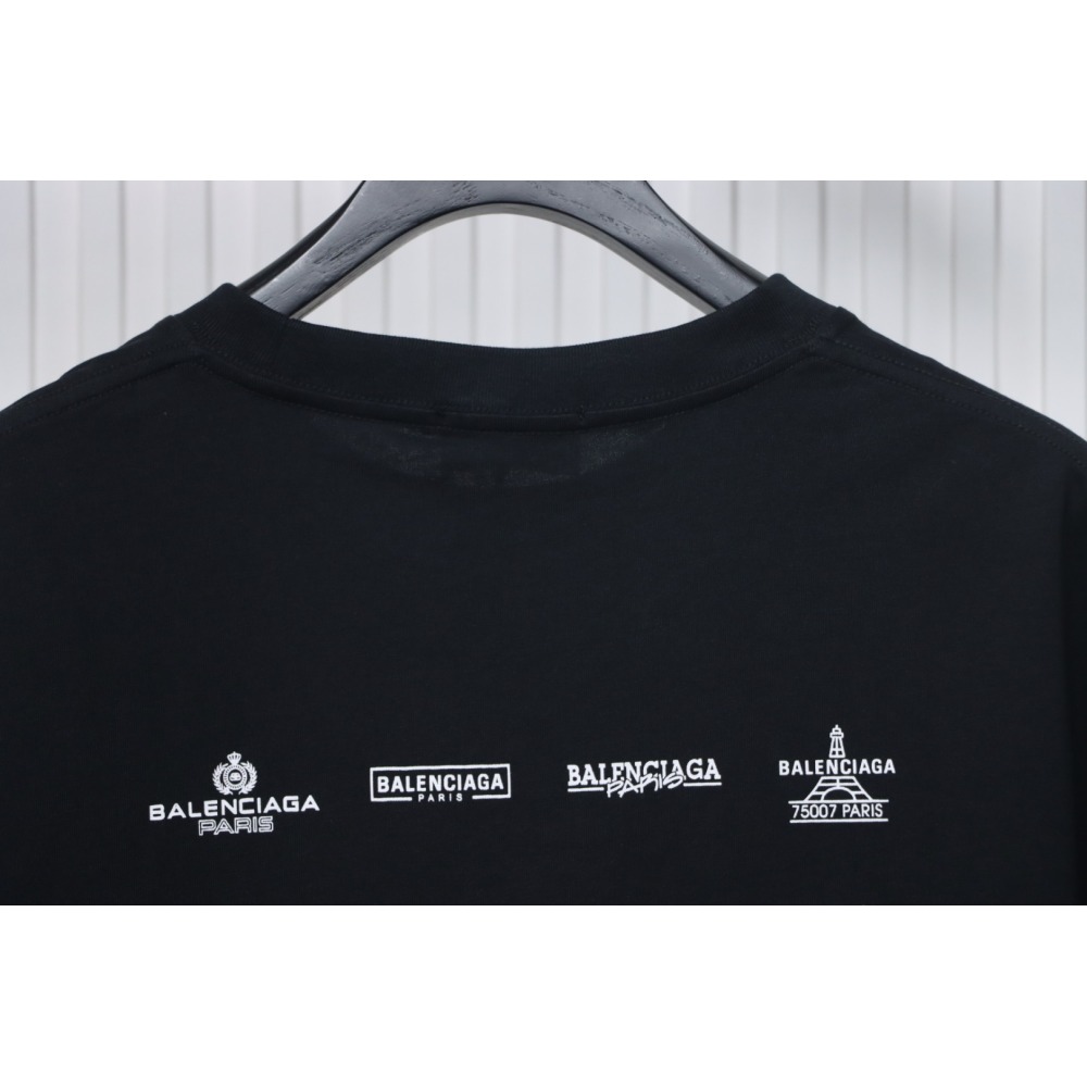 Balenciaga 25ss Multiple LOGO Printed T-shirt Black