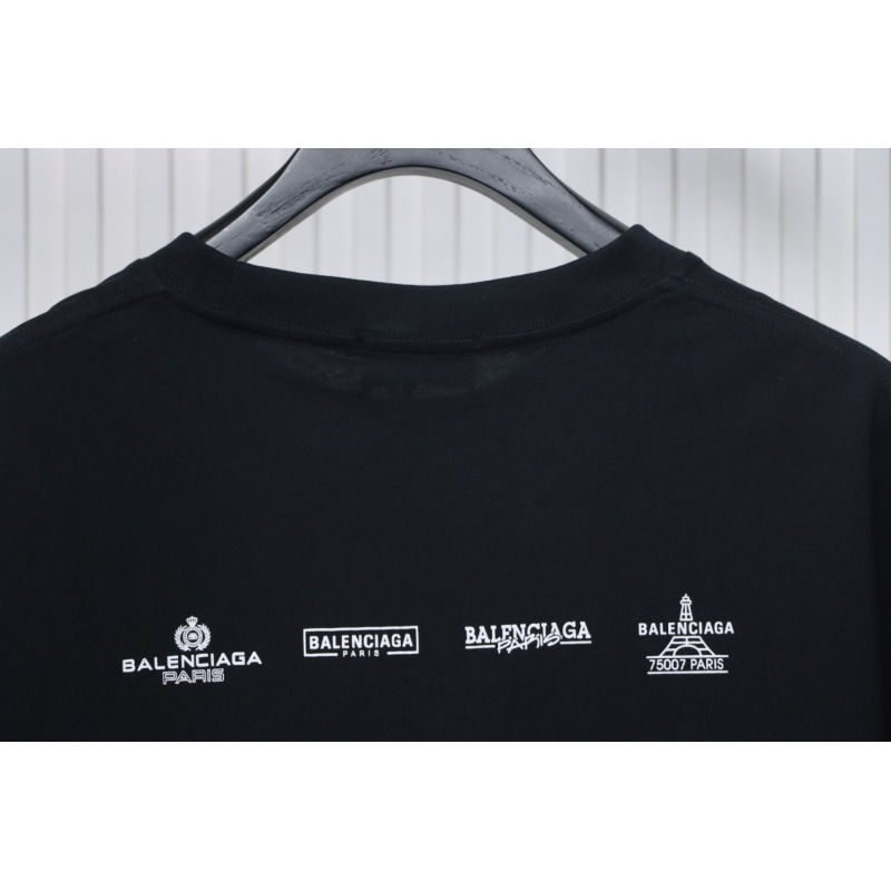 Balenciaga 25ss Multiple LOGO Printed T-shirt Black