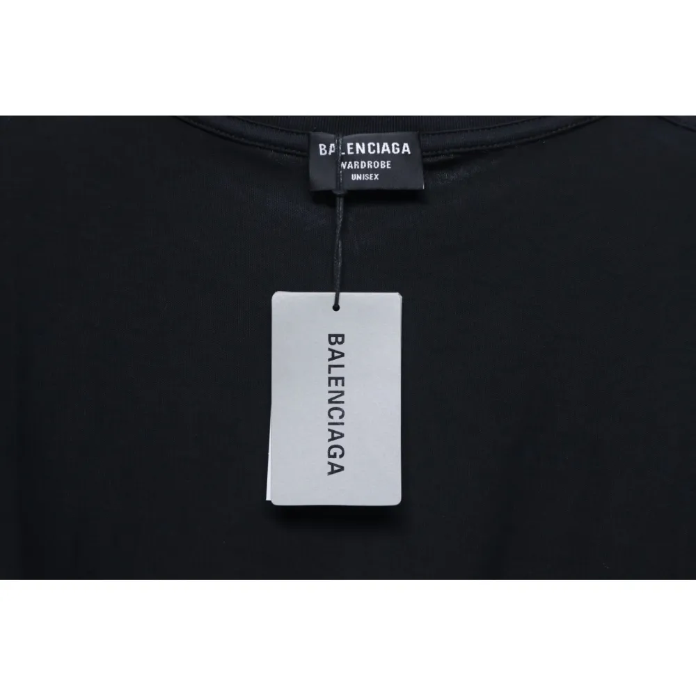 Balenciaga 25ss Multiple LOGO Printed T-shirt Black