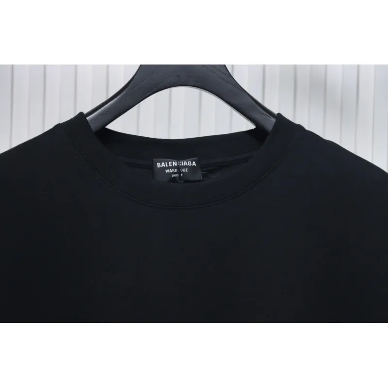 Balenciaga 25ss Multiple LOGO Printed T-shirt Black