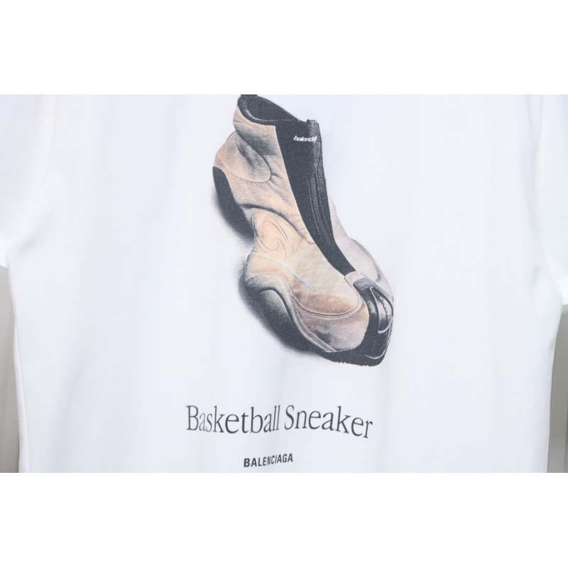 Balenciaga 25ss Shoes Printed T-shirt White