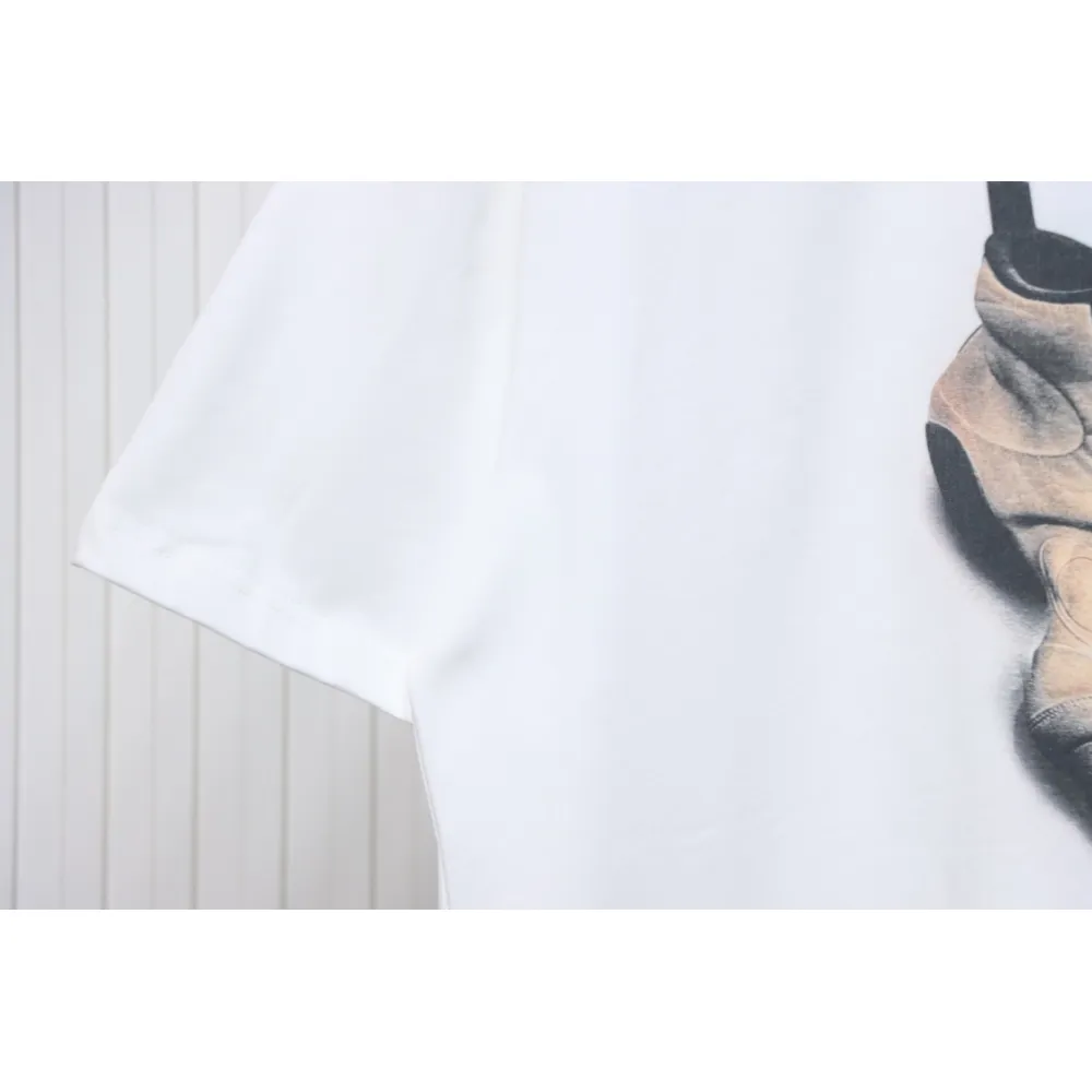 Balenciaga 25ss Shoes Printed T-shirt White