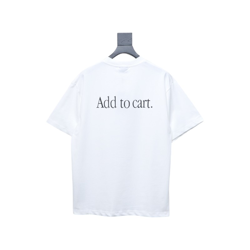 Balenciaga 25ss Shoes Printed T-shirt White