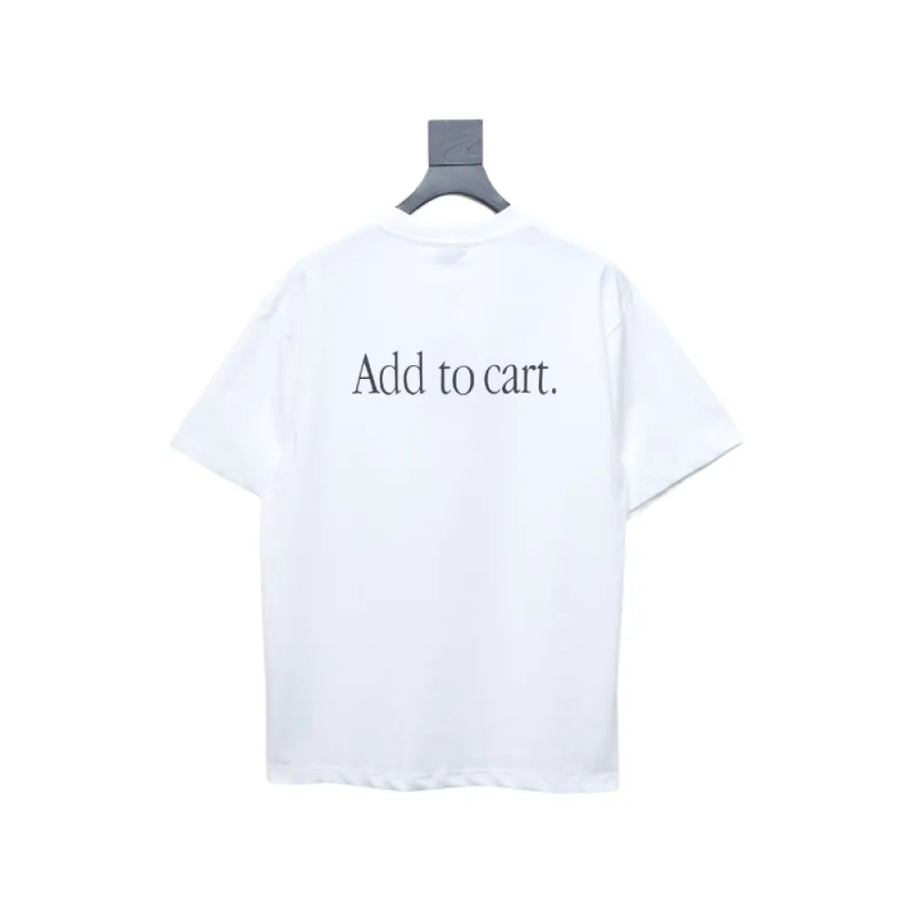 Balenciaga 25ss Shoes Printed T-shirt White