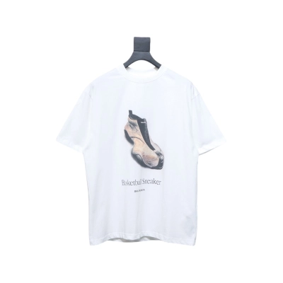 Balenciaga 25ss Shoes Printed T-shirt White 01