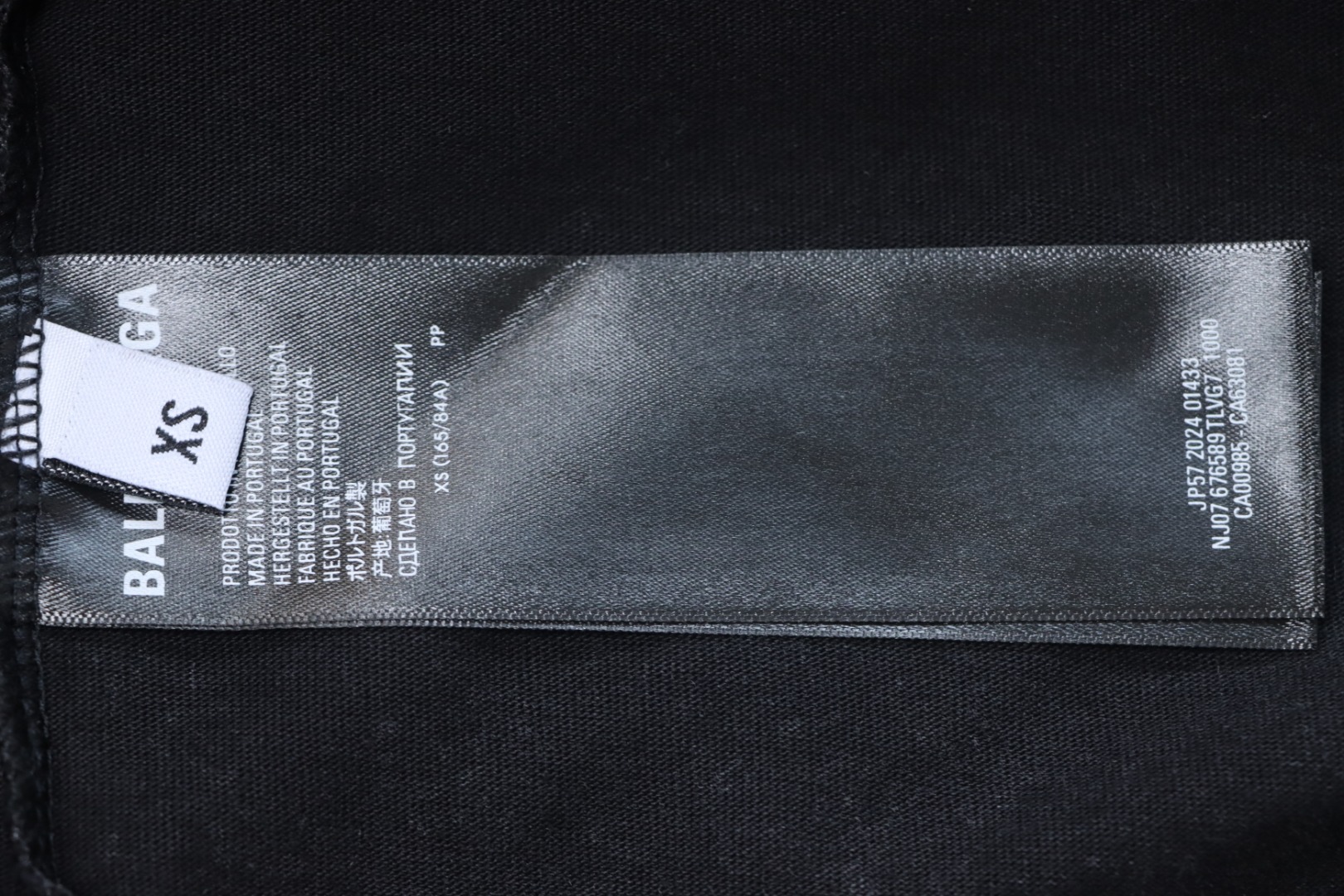 Balenciaga 3B Big M full-Embroidered T-shirt Black