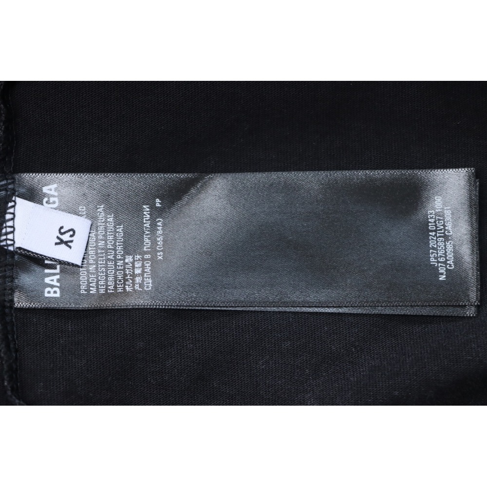Balenciaga 3B Big M full-Embroidered T-shirt Black