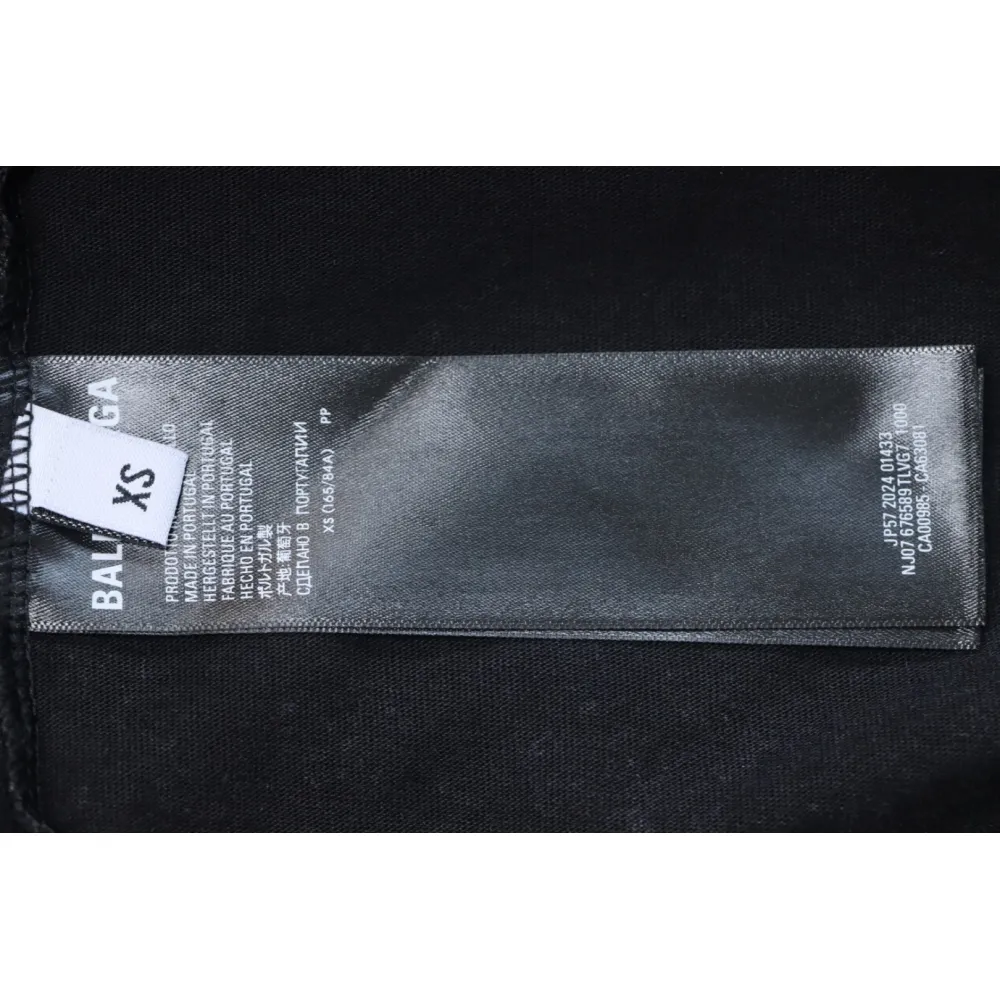 Balenciaga 3B Big M full-Embroidered T-shirt Black