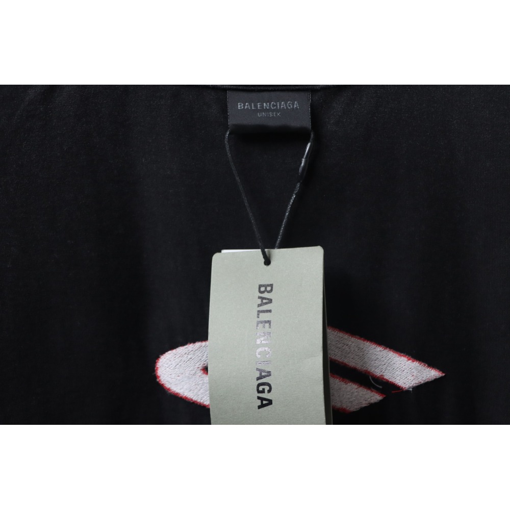 Balenciaga 3B Big M full-Embroidered T-shirt Black