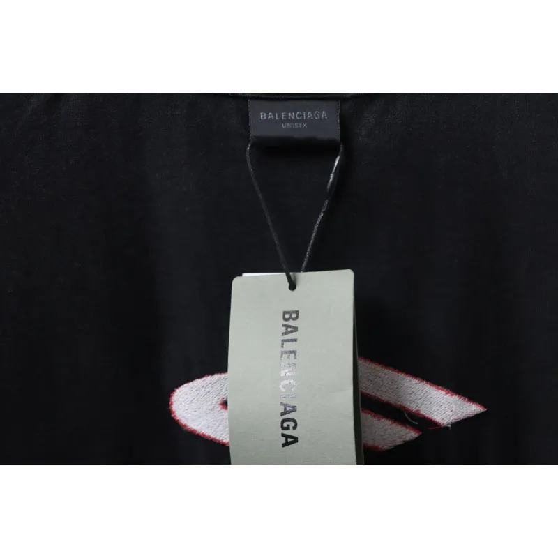 Balenciaga 3B Big M full-Embroidered T-shirt Black
