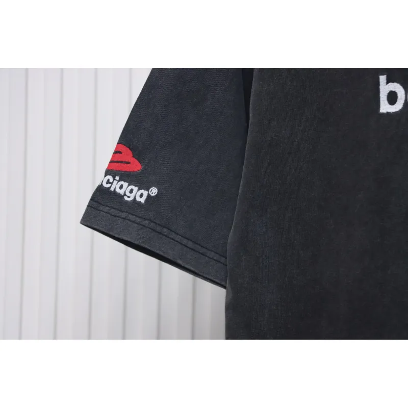 Balenciaga 3B Big M full-Embroidered T-shirt Black