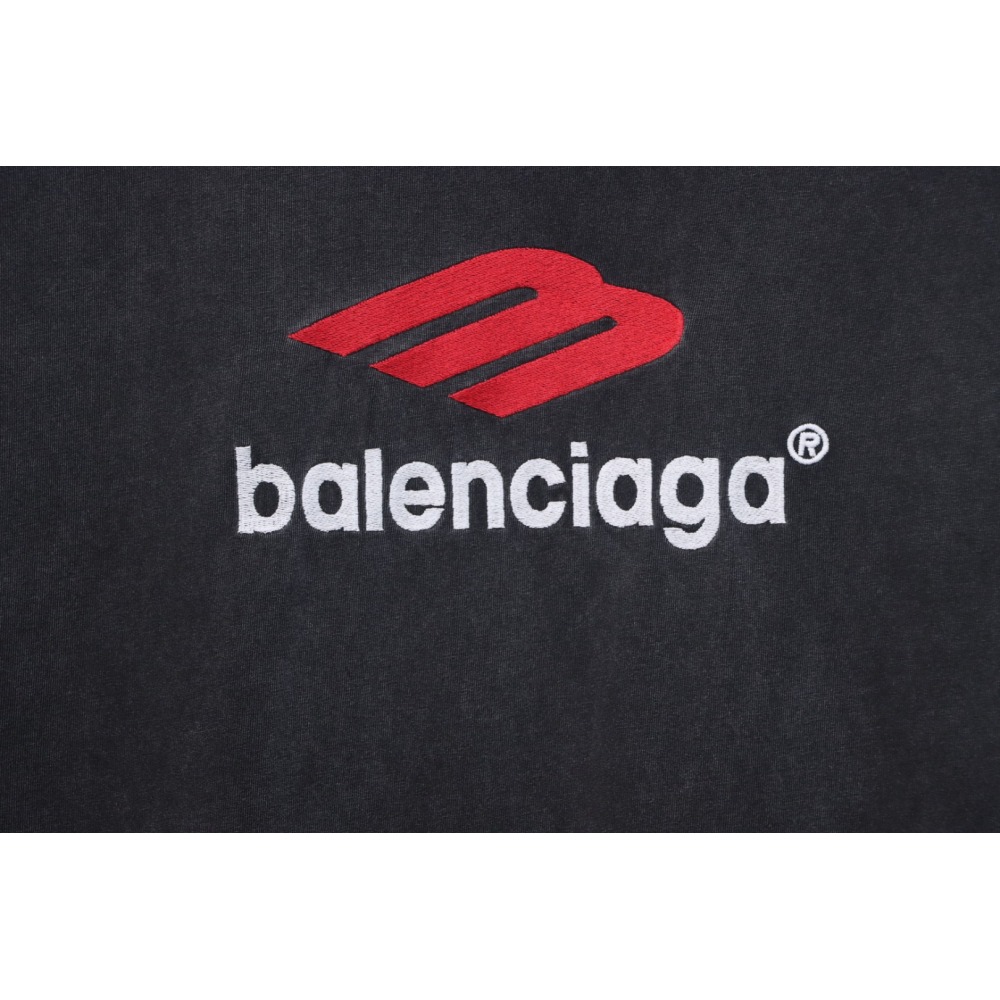 Balenciaga 3B Big M full-Embroidered T-shirt Black