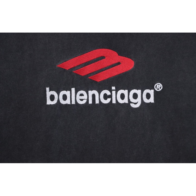 Balenciaga 3B Big M full-Embroidered T-shirt Black