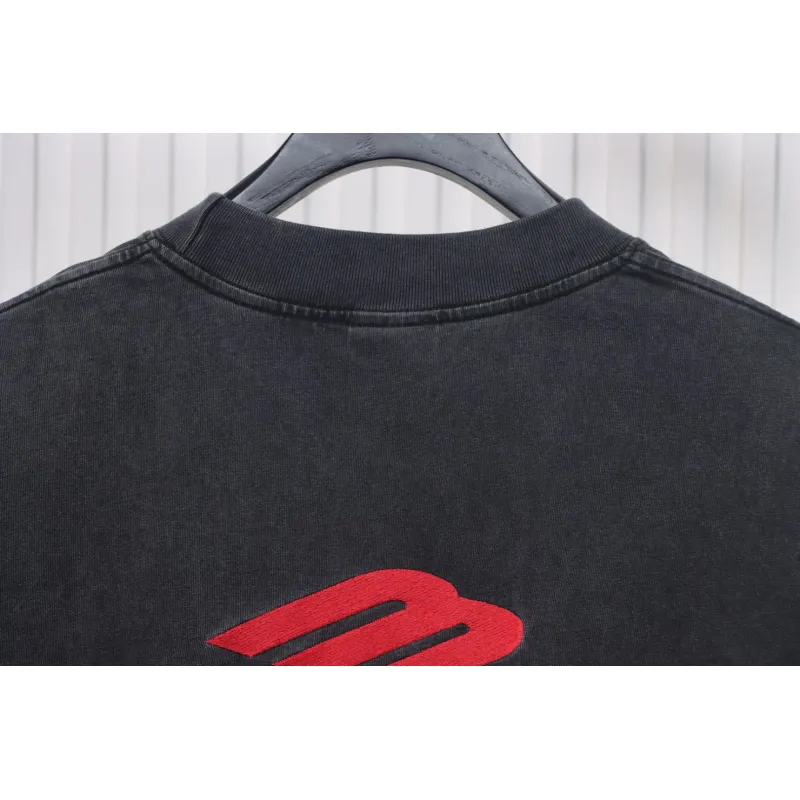 Balenciaga 3B Big M full-Embroidered T-shirt Black