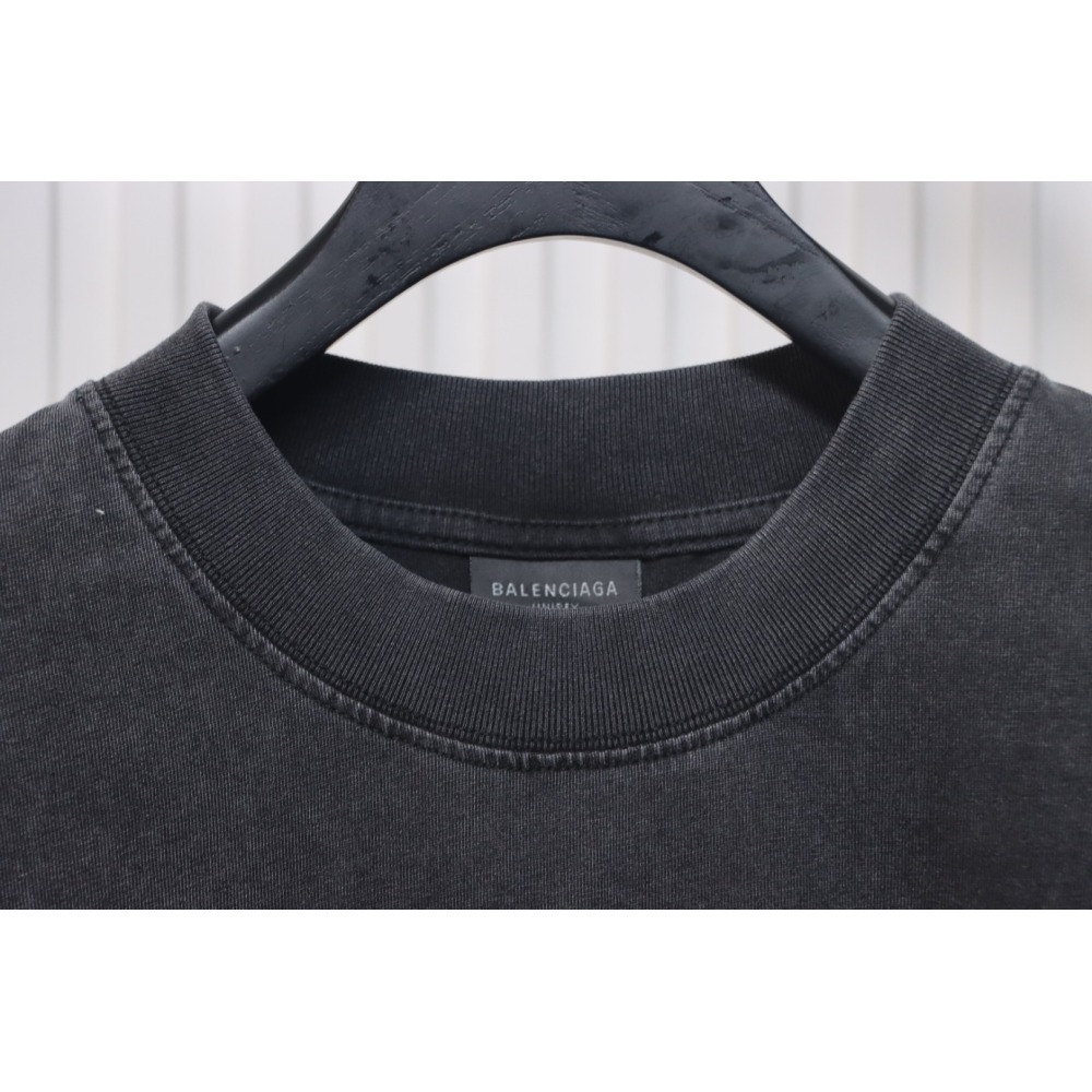 Balenciaga 3B Big M full-Embroidered T-shirt Black