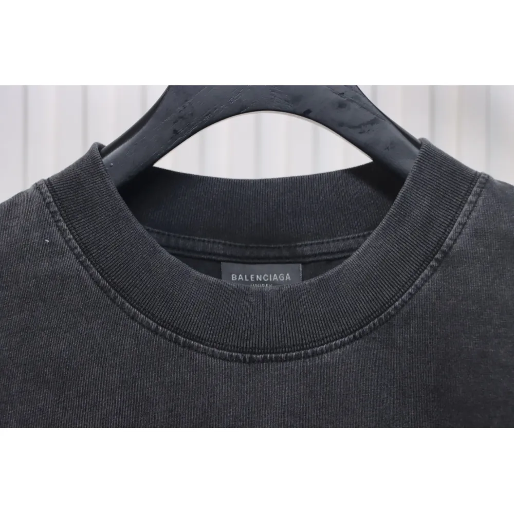 Balenciaga 3B Big M full-Embroidered T-shirt Black