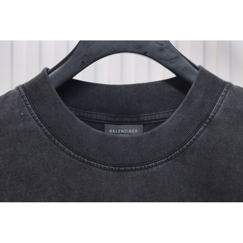 Balenciaga 3B Big M full-Embroidered T-shirt Black