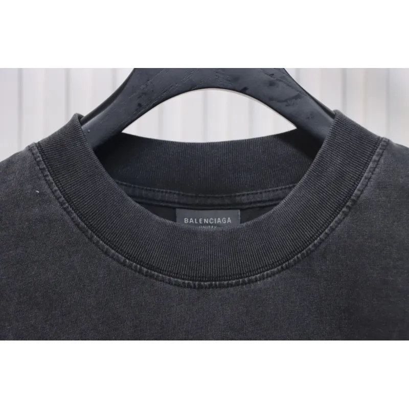 Balenciaga 3B Big M full-Embroidered T-shirt Black