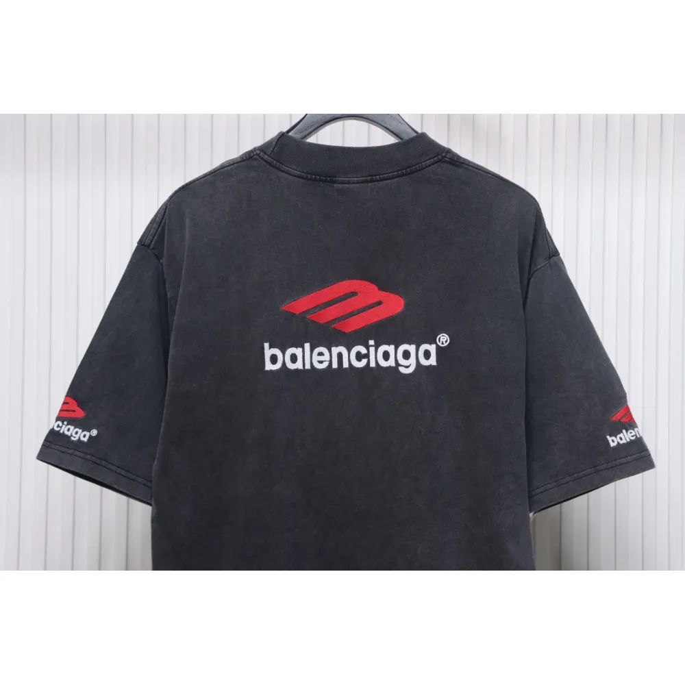 Balenciaga 3B Big M full-Embroidered T-shirt Black