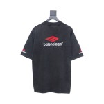 Balenciaga 3B Big M full-Embroidered T-shirt Black