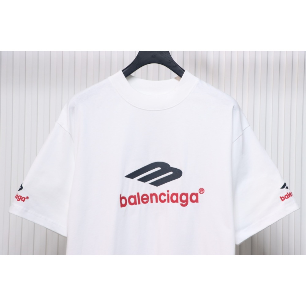 Balenciaga 3B Big M full-Embroidered T-shirt White
