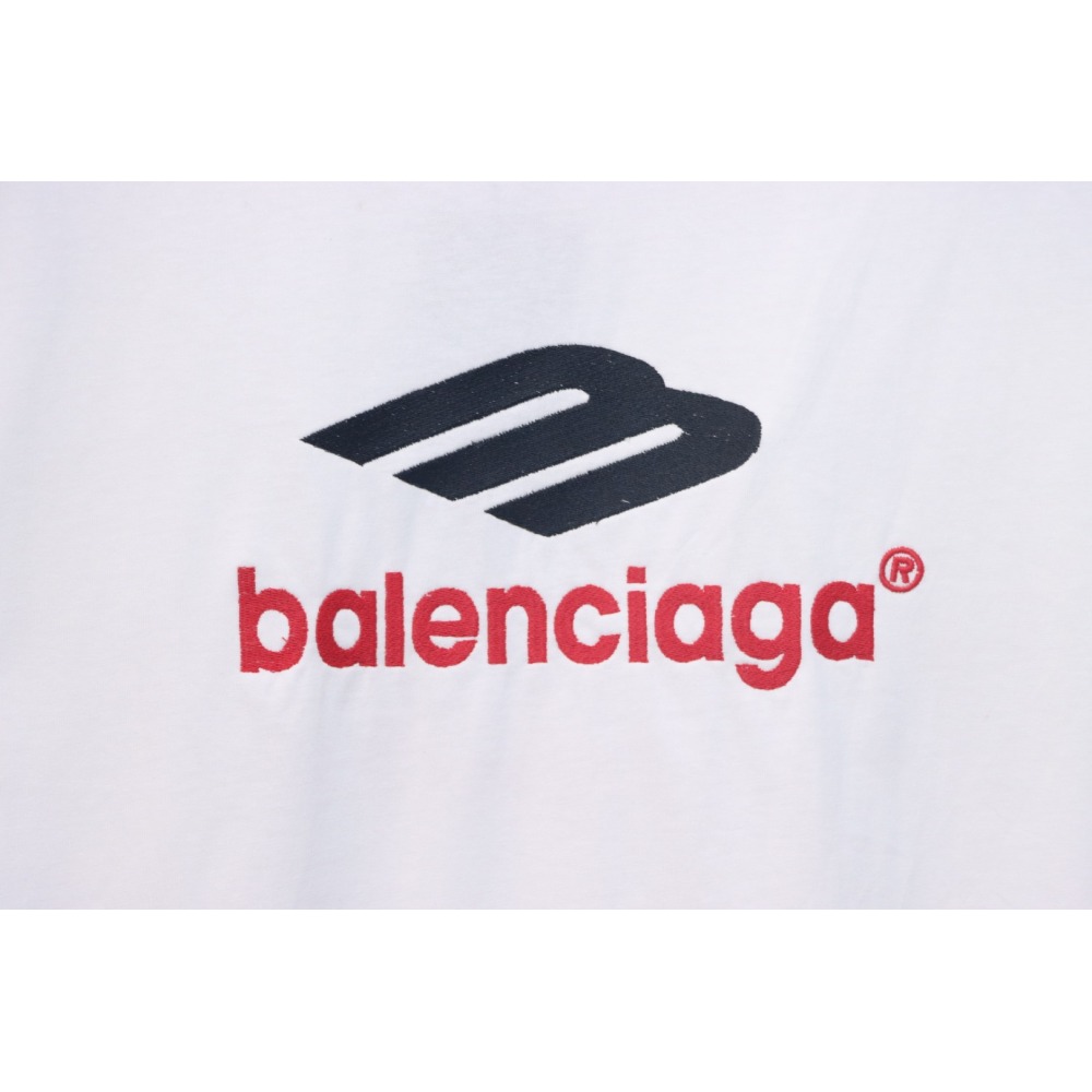 Balenciaga 3B Big M full-Embroidered T-shirt White
