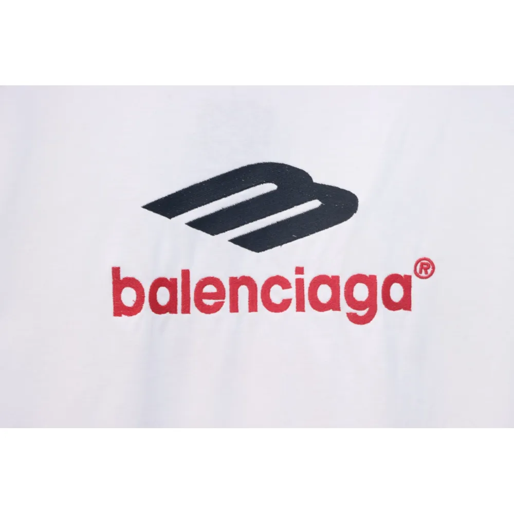 Balenciaga 3B Big M full-Embroidered T-shirt White