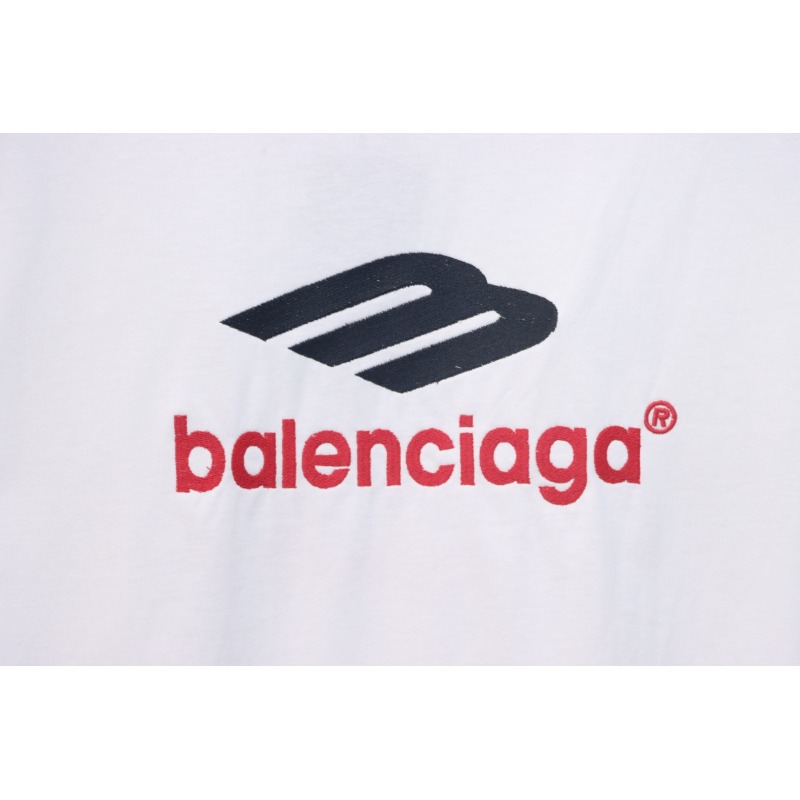 Balenciaga 3B Big M full-Embroidered T-shirt White