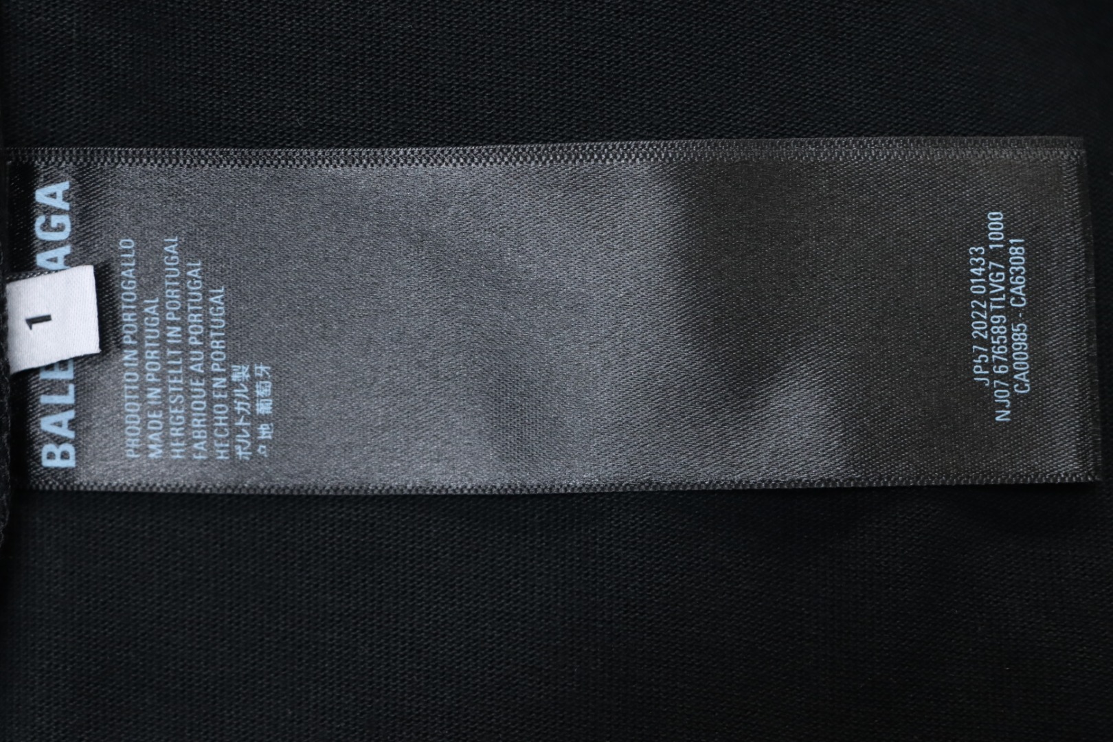 Balenciaga Classic Letter Print T-shirt Black