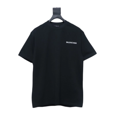 Balenciaga Classic Letter Print T-shirt Black 01