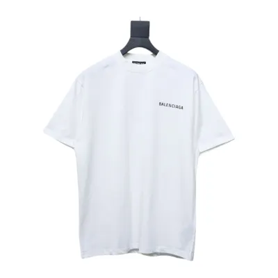 Balenciaga Classic Letter Print T-shirt White 01