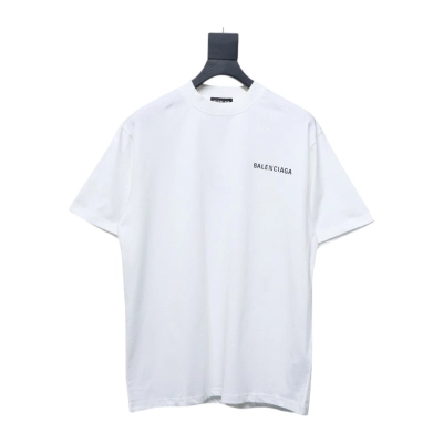 Balenciaga Classic Letter Print T-shirt White 01