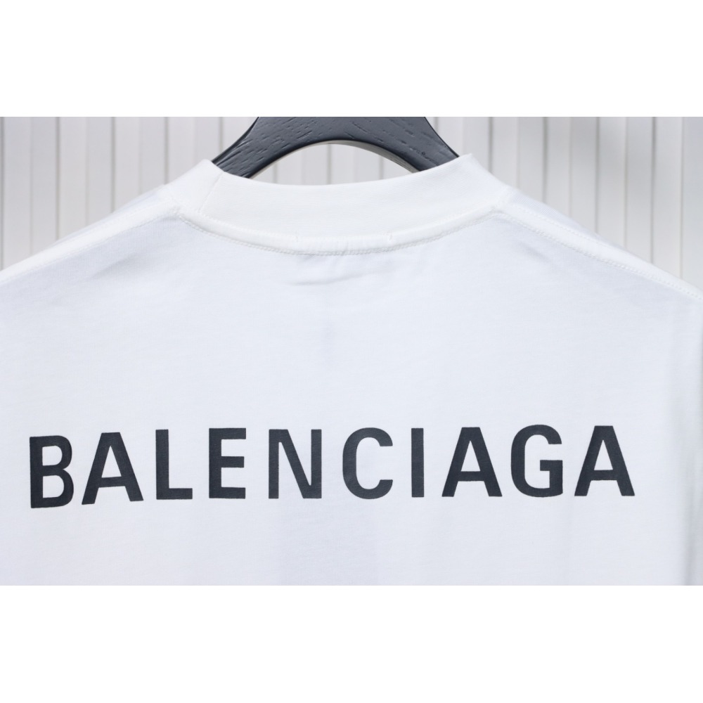 Balenciaga Classic Letter Print T-shirt White