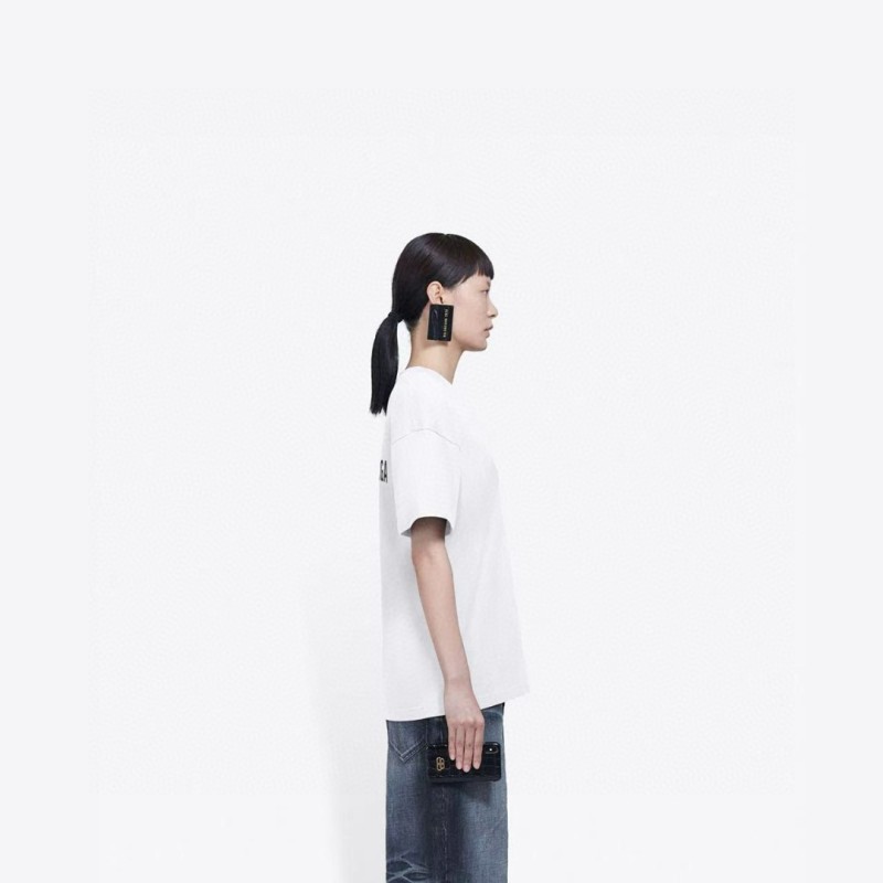 Balenciaga Classic Letter Print T-shirt White