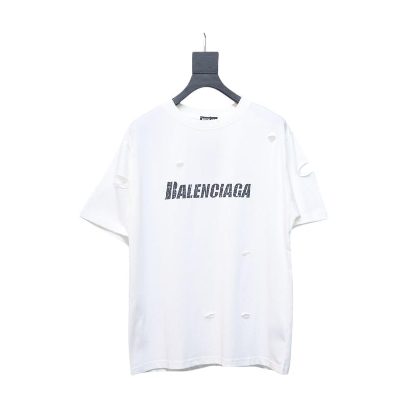 Balenciaga Distressed T-shirt White