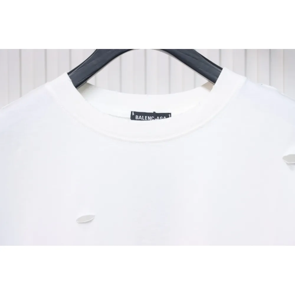 Balenciaga Distressed T-shirt White