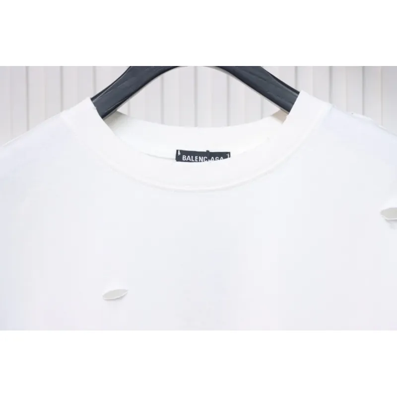 Balenciaga Distressed T-shirt White