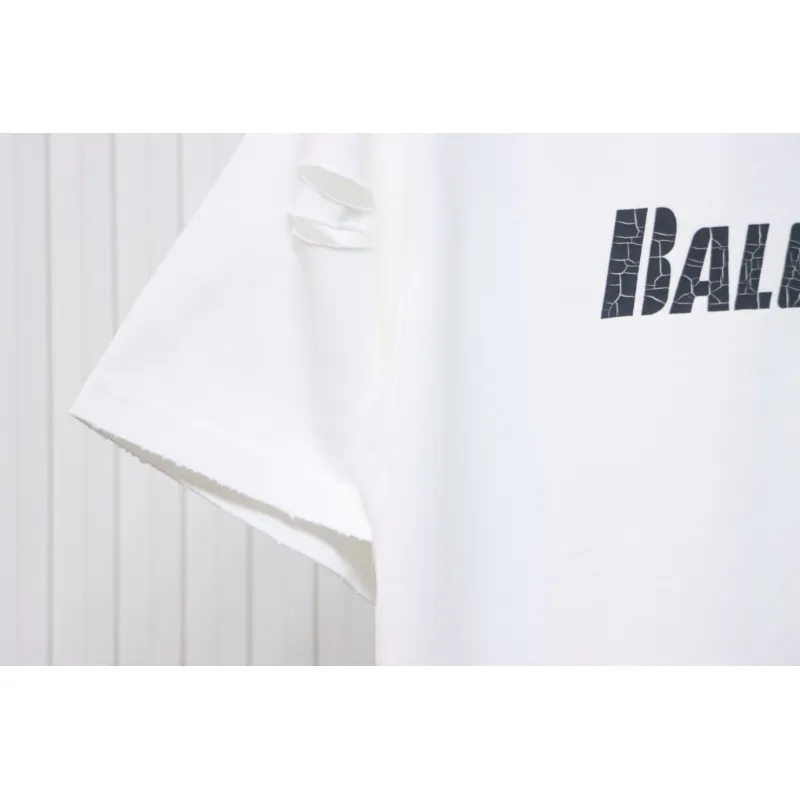 Balenciaga Distressed T-shirt White