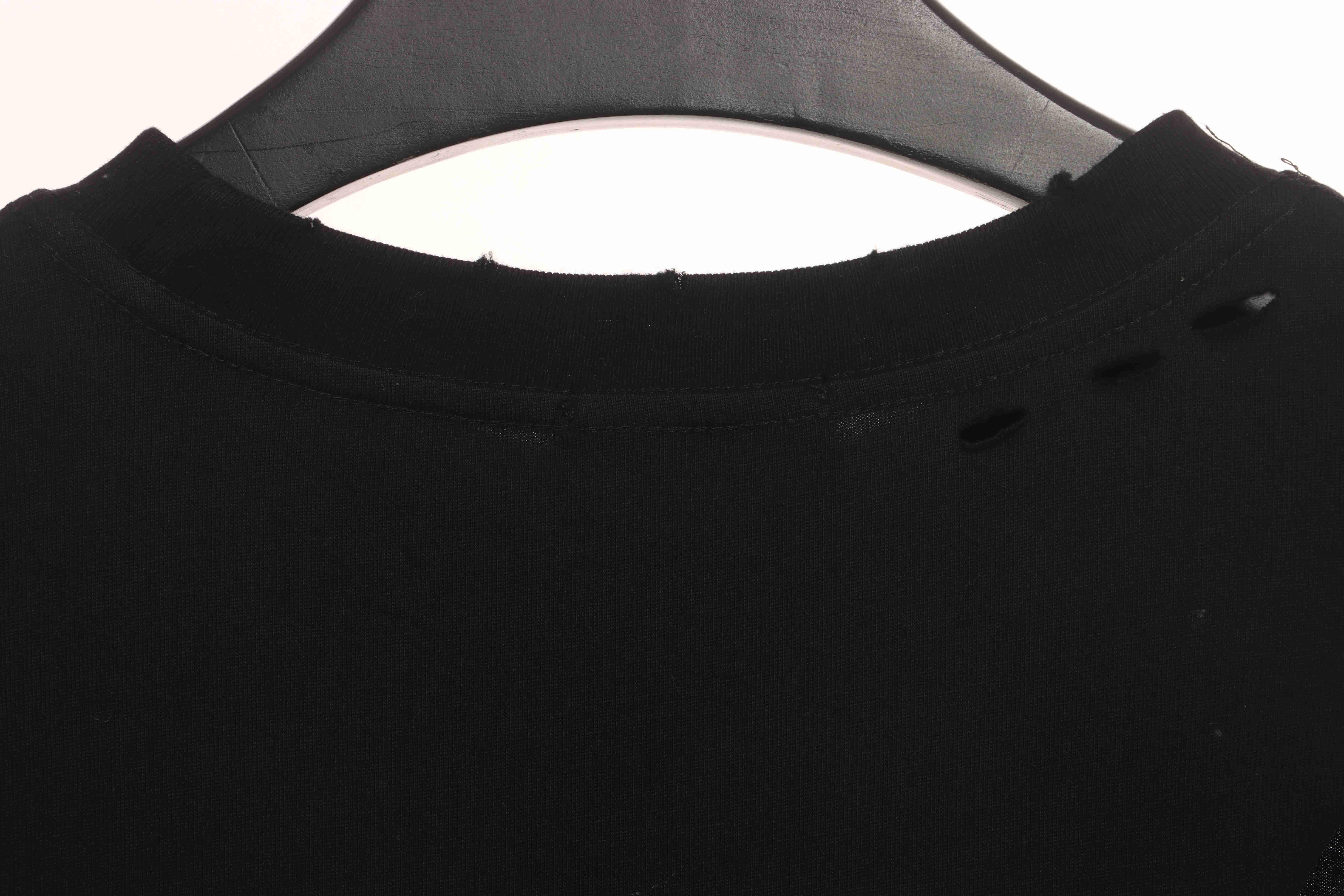 Balenciaga Distressed T-shirt Black