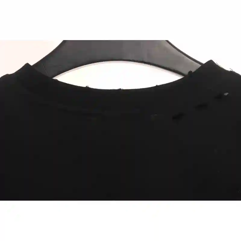 Balenciaga Distressed T-shirt Black