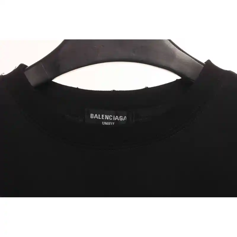 Balenciaga Distressed T-shirt Black