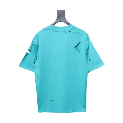 Balenciaga Distressed T-shirt Lake Blue 02