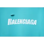 Balenciaga Distressed T-shirt Lake Blue