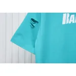Balenciaga Distressed T-shirt Lake Blue